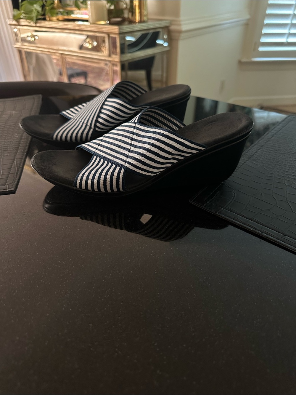 Charleston Shoes, 2 1/2in wedge. Stretchy!